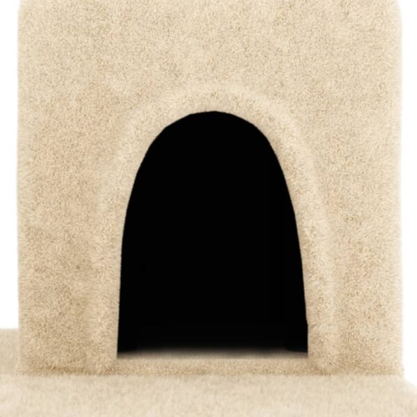 vidaXL Cat Tree with Sisal Scratching Posts Cream 154 cm - Image 6