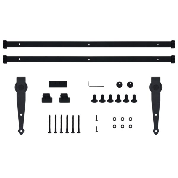 vidaXL Mini Sliding Cabinet Door Kit Carbon Steel 200 cm - Image 5