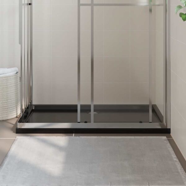 vidaXL Rectangular ABS Shower Base Tray Black 70x120 cm - Image 3