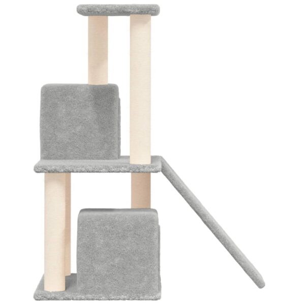 vidaXL Cat Tree with Sisal Scratching Posts Light Grey 82 cm - Image 4