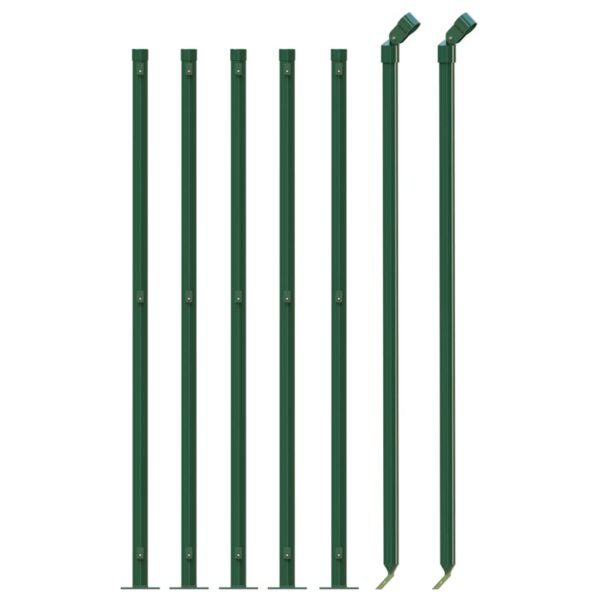 vidaXL Chain Link Fence with Flange Green 0.8x10 m - Image 3