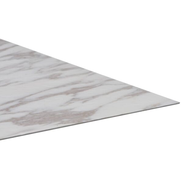 vidaXL Self-adhesive PVC Flooring Planks 5.11 m? White Marble - Image 4