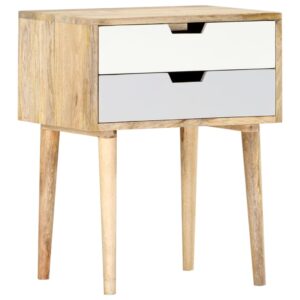 vidaXL Bedside Cabinet 47x35x59 cm Solid Wood Mango