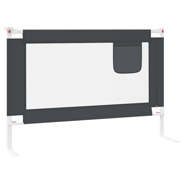 vidaXL Toddler Safety Bed Rail Dark Grey 100x25 cm Fabric - Image 5