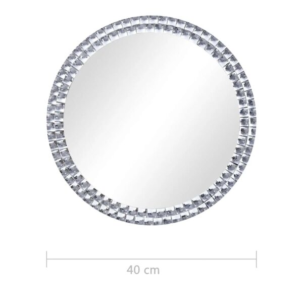 vidaXL Wall Mirror 40 cm Tempered Glass - Image 5