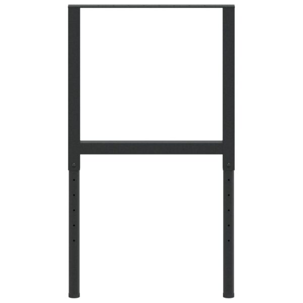 vidaXL Adjustable Work Bench Frames 2 pcs Metal 55x(69-95.5) cm Black - Image 6