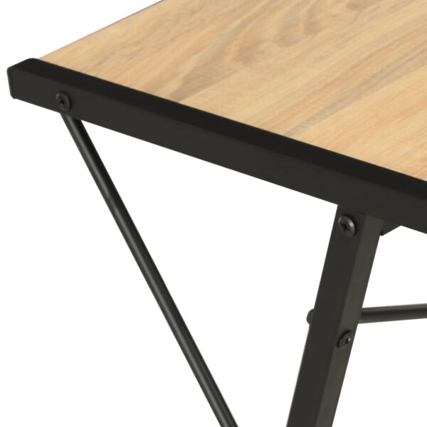 vidaXL Desk with Shelf Black and Oak 116x50x93 cm - Image 7