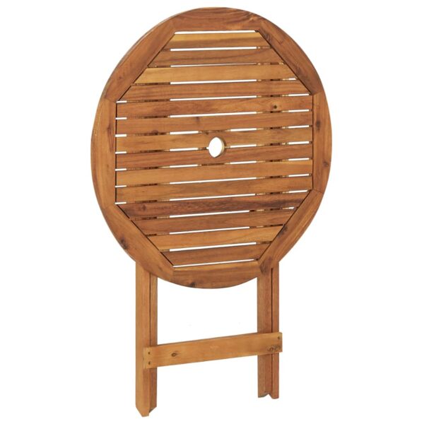 vidaXL 3 Piece Folding Garden Dining Set Solid Acacia Wood - Image 4