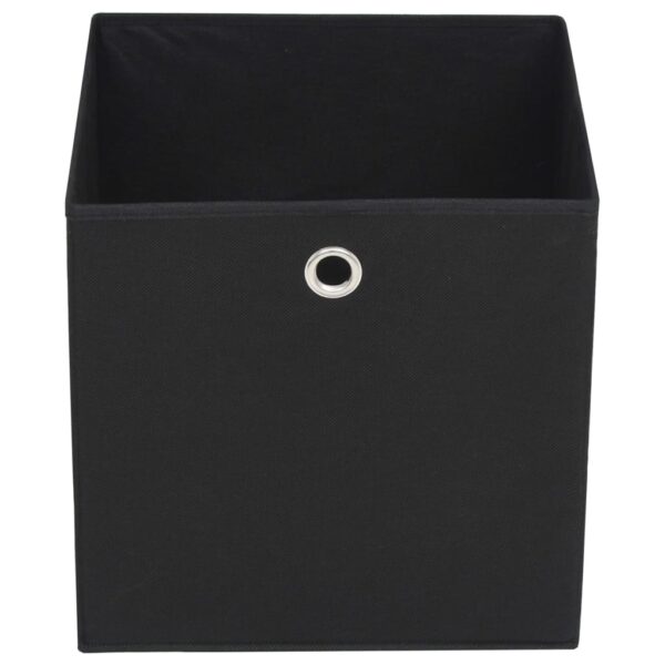 vidaXL Storage Boxes 10 pcs Non-woven Fabric 32x32x32 cm Black - Image 3