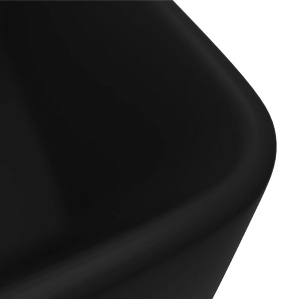 vidaXL Luxury Wash Basin Matt Black 41x30x12 cm Ceramic - Image 5