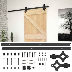 vidaXL Sliding Door with Hardware Set 80x210 cm Solid Pine Wood