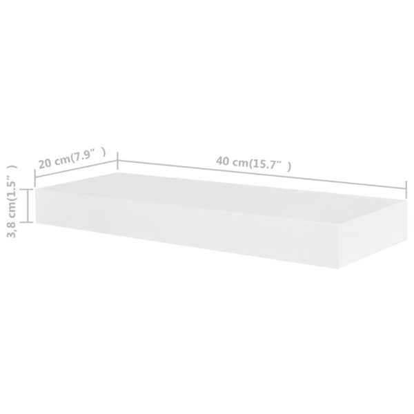 vidaXL Wall Shelves 4 pcs White 40 cm - Image 5