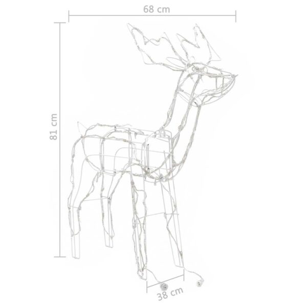 vidaXL 3 Piece Christmas Light Display Reindeers 229 LEDs - Image 8