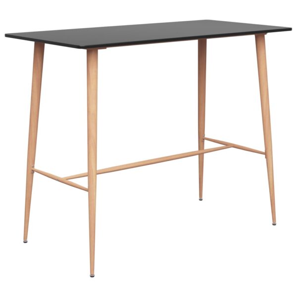 vidaXL Bar Table Black 120x60x105 cm - Image 1