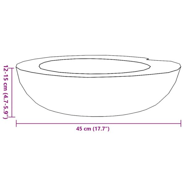 vidaXL Basin Solid Teak 45 cm - Image 13
