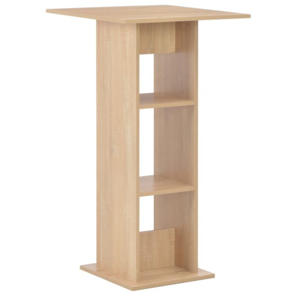 vidaXL Bar Table Oak 60x60x110 cm - Image 1
