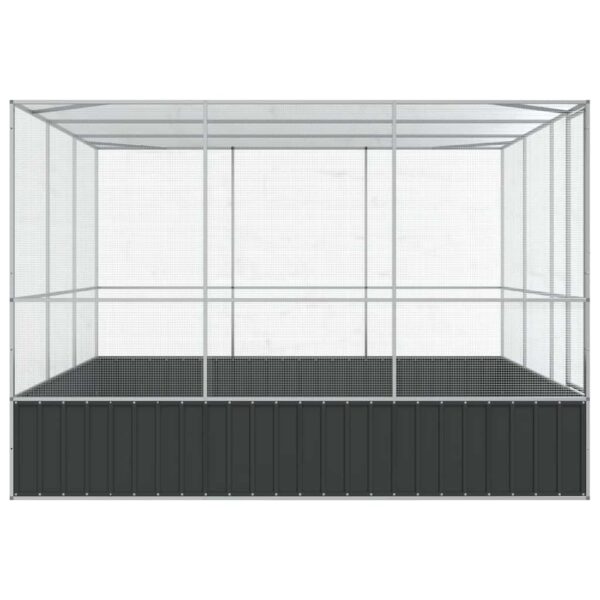 vidaXL Aviary Silver 311x307x212 cm Steel - Image 5