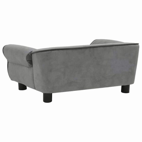 vidaXL Dog Sofa Dark Grey 72x45x30 cm Plush - Image 4