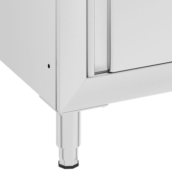 vidaXL Commercial Kitchen Cabinet with Drainboard Stainless Steel - Image 7
