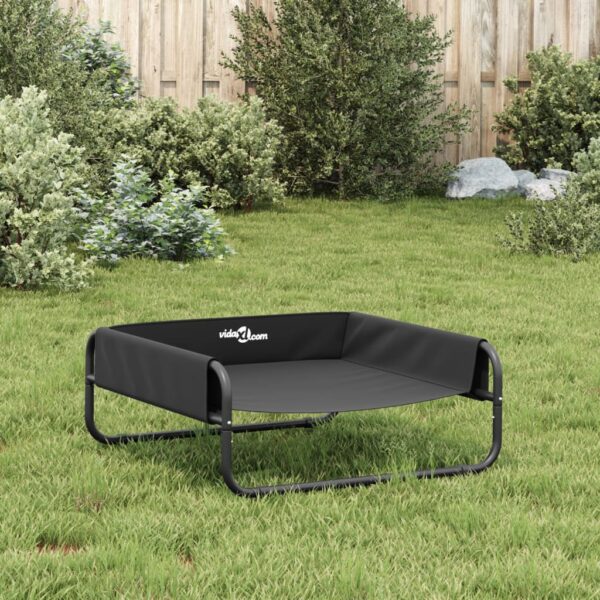 vidaXL Elevated Dog Bed Anthracite Oxford Fabric and Steel - Image 4