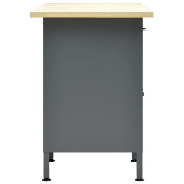 vidaXL Workbench Black 160x60x85 cm Steel - Image 6