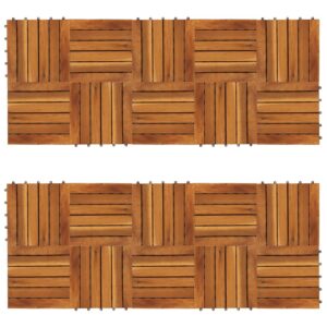 vidaXL Decking Tiles Vertical Pattern 30 x 30 cm Acacia Set of 20