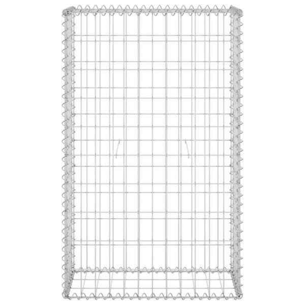 vidaXL Gabion Wall with Covers Galvanised Steel 60x30x100 cm - Image 4