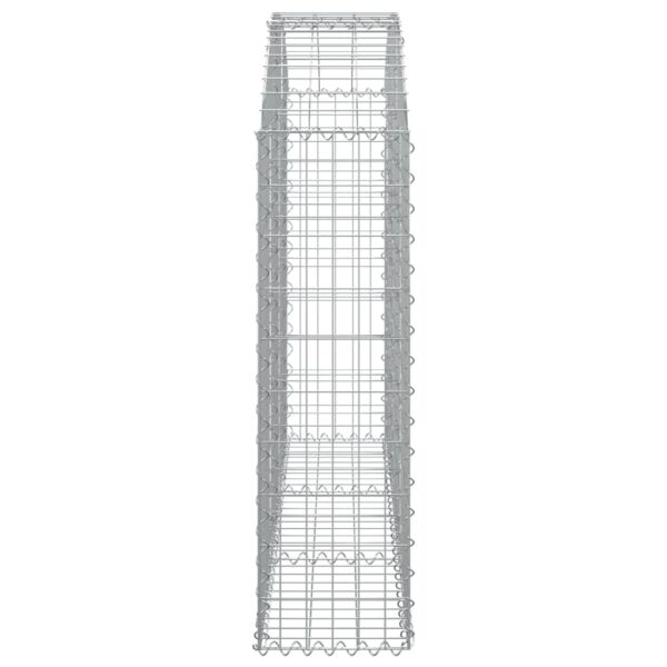 vidaXL Arched Gabion Basket 150x30x100/120 cm Galvanised Iron - Image 4