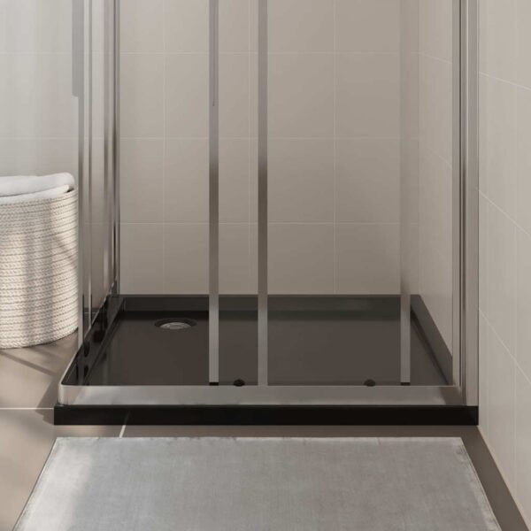 vidaXL Square ABS Shower Base Tray Black 90x90 cm - Image 3