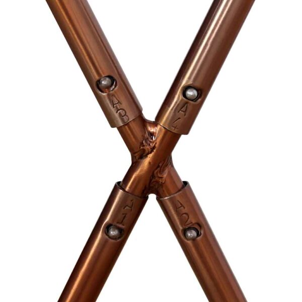 vidaXL Butterfly Chair Brown and White Real Cowhide Leather - Image 11