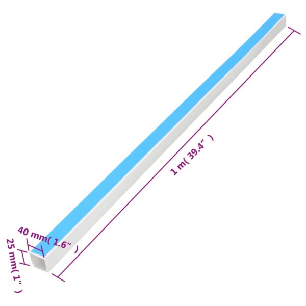 vidaXL Cable Trunking Self-Adhesive 40x25 mm 10 m PVC - Image 9