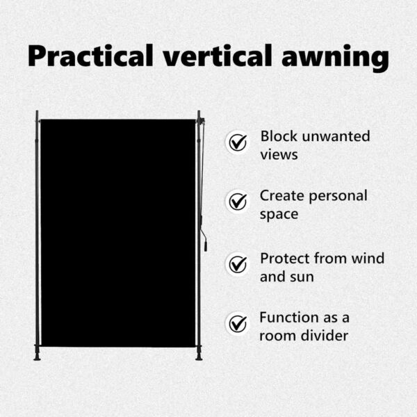 vidaXL Outdoor Roller Blind 150x270 cm Anthracite - Image 10