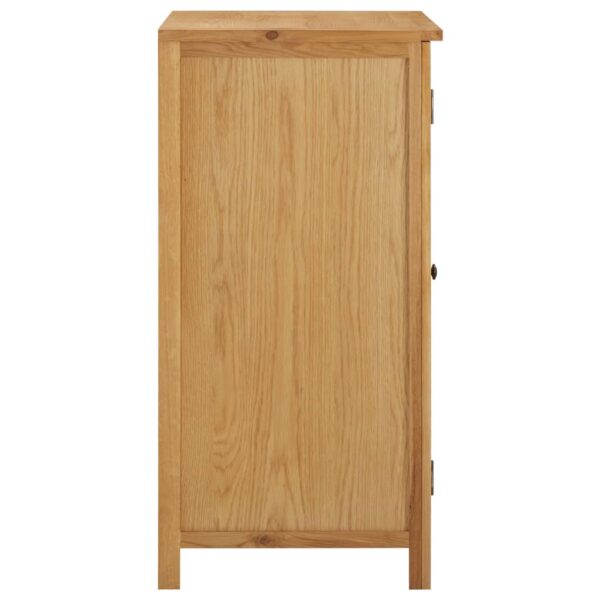 vidaXL Wardrobe 76x52x105 cm Solid Oak Wood - Image 5