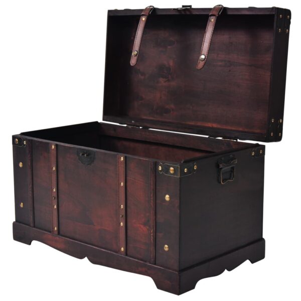 vidaXL Vintage Treasure Chest Wood 66x38x40 cm - Image 3