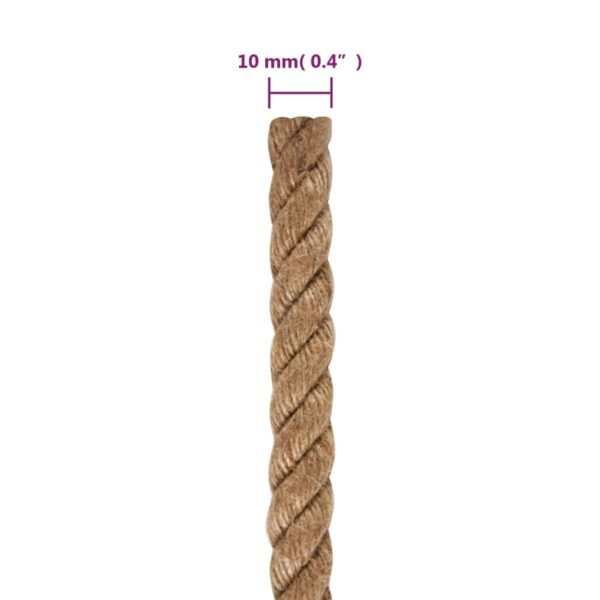 vidaXL Jute Rope 25 m Long 10 mm Thick - Image 6