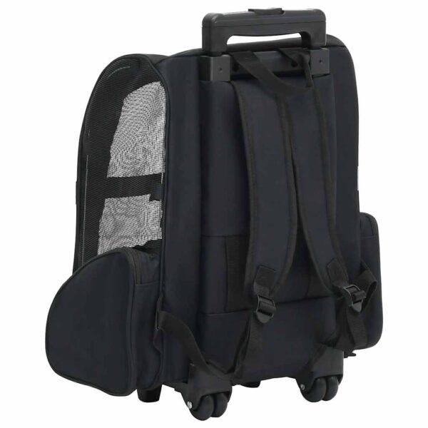vidaXL Foldable Multipurpose Pet Trolley Black - Image 4