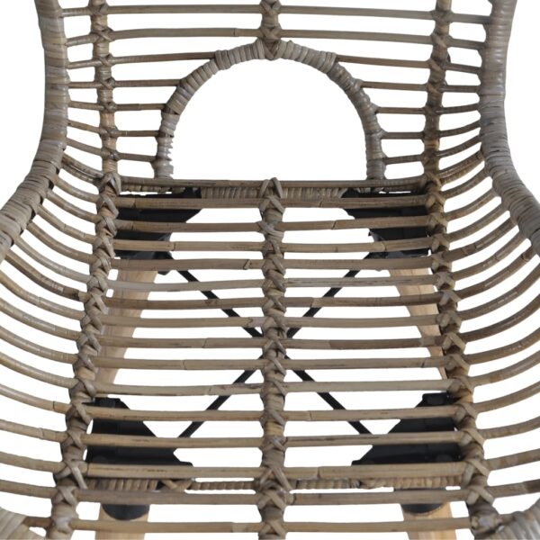vidaXL Dining Chairs 2 pcs Brown Natural Rattan - Image 5