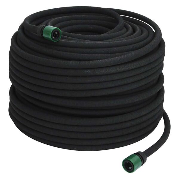 vidaXL Garden Soaker Hose Black 0.6" 100 m Rubber - Image 2