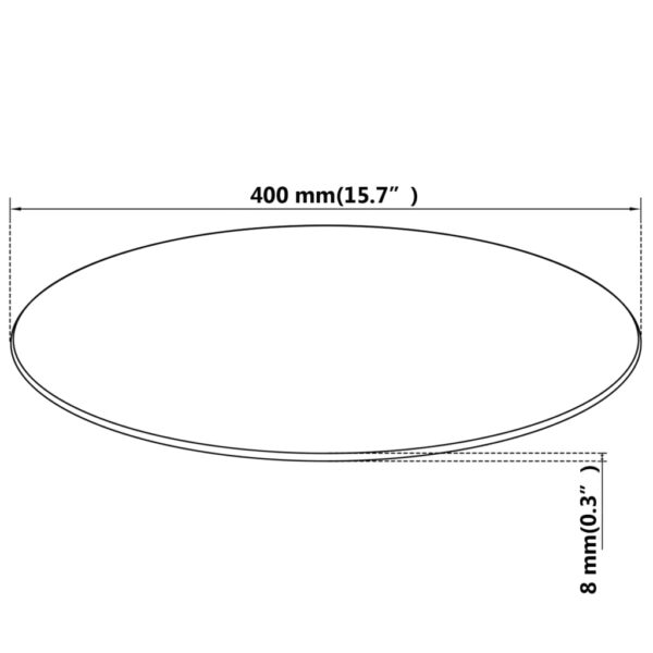 vidaXL Table Top Tempered Glass Round 400 mm - Image 4
