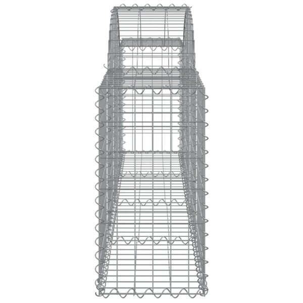 vidaXL Arched Gabion Basket 200x30x60/80 cm Galvanised Iron - Image 4