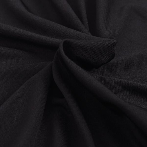 vidaXL Stretch Couch Slipcover Black Polyester Jersey - Image 4
