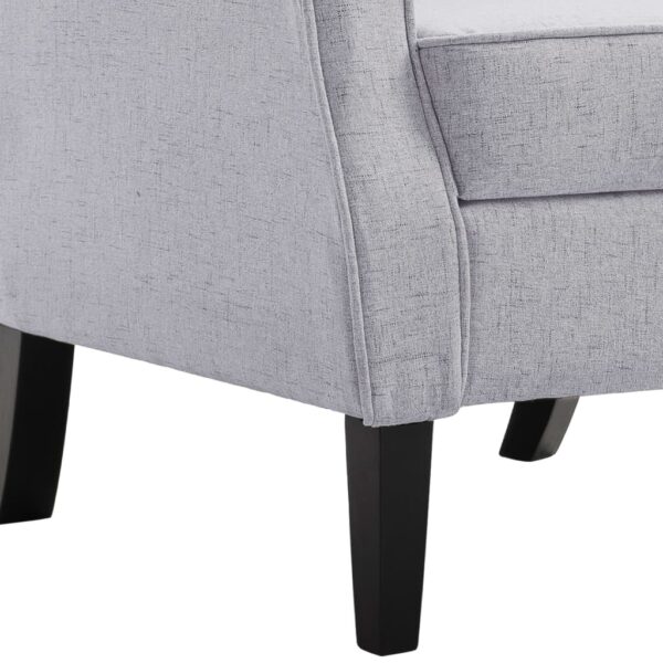 vidaXL Armchair Light Grey Fabric - Image 7