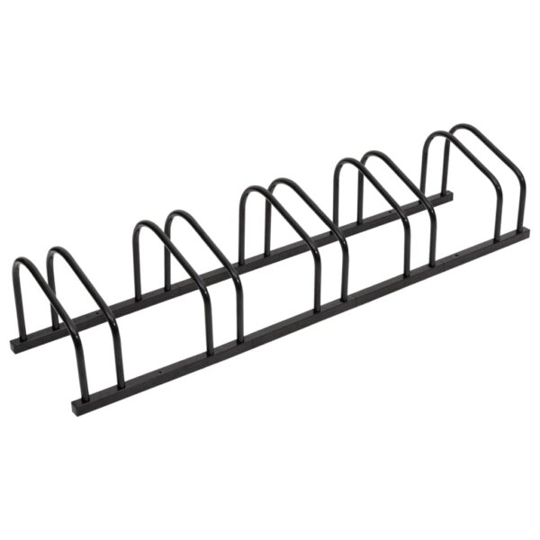 vidaXL Bike Rack for 5 Bikes Black Steel - Image 1