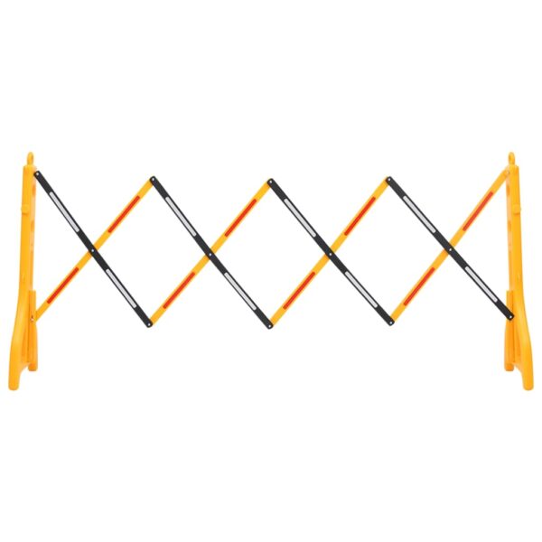 vidaXL Folding Traffic Barrier Yellow and Black 250x38x96 cm - Image 2