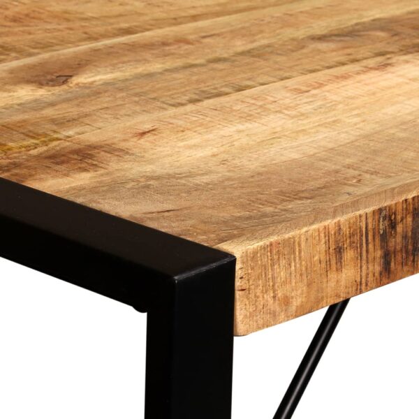 vidaXL Dining Table Solid Rough Mango Wood 120 cm - Image 10