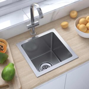 vidaXL Handmade Kitchen Sink Stainless Steel (AU only)