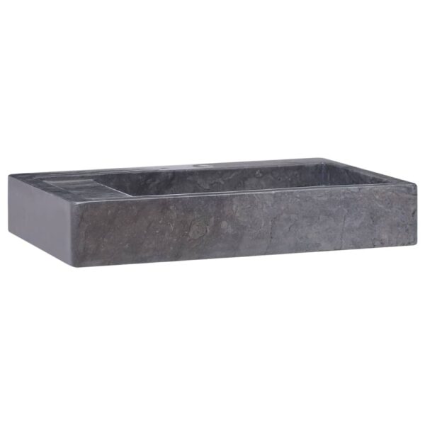 vidaXL Sink Black 58x39x10 cm Marble - Image 2