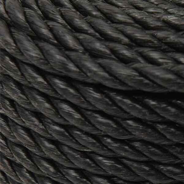 vidaXL Work Rope Black 10 mm 100 m Polypropylene - Image 4