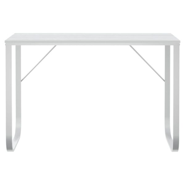 vidaXL Computer Desk White 110x60x73 cm Engineered Wood - Image 3