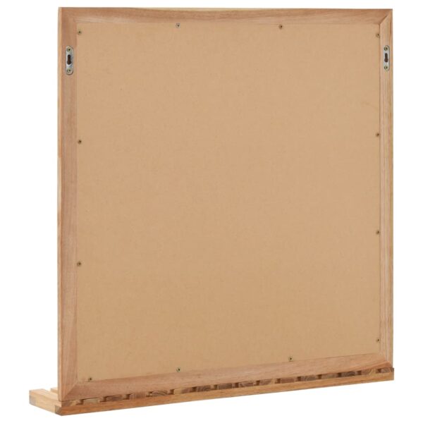vidaXL Bathroom Mirror 60x12x62 cm  Solid Walnut Wood - Image 4